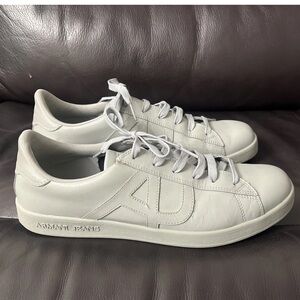 Armani Jeans  Leather Sneakers size 11.5 Color Gray